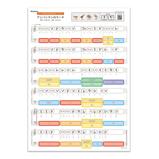 Ratatone  楽譜 かくし味の和音と素の和音を比べてみよう：アンパンマンのマーチ