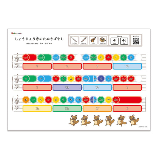 Ratatone  楽譜 季節の歌：しょうじょう寺のたぬきばやし